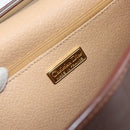 Christian Dior Trotter Canvas Hand Bag PVC Brown Gold Auth BA8206-18