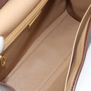 Christian Dior Trotter Canvas Hand Bag PVC Brown Gold Auth BA8206-11