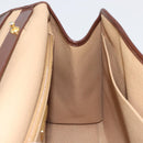 Christian Dior Trotter Canvas Hand Bag PVC Brown Gold Auth BA8206-19