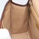 Christian Dior Trotter Canvas Hand Bag PVC Brown Gold Auth BA8206-20