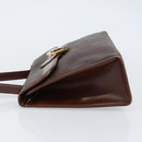 Christian Dior Trotter Canvas Hand Bag PVC Brown Gold Auth BA8206-4