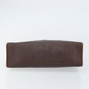 Christian Dior Trotter Canvas Hand Bag PVC Brown Gold Auth BA8206-5