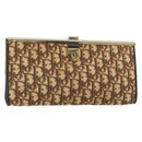 Christian Dior Trotter Canvas Clutch Bag Brown Gold Auth BA8207-1