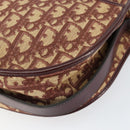 Christian Dior Trotter Canvas Shoulder Bag Beige Gold Auth BA8208-9