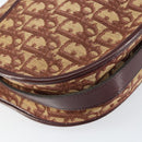 Christian Dior Trotter Canvas Shoulder Bag Beige Gold Auth BA8208-14