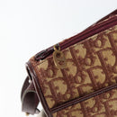 Christian Dior Trotter Canvas Shoulder Bag Beige Gold Auth BA8208-10