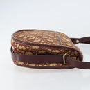 Christian Dior Trotter Canvas Shoulder Bag Beige Gold Auth BA8208-3