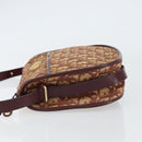 Christian Dior Trotter Canvas Shoulder Bag Beige Gold Auth BA8208-4