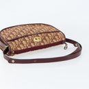 Christian Dior Trotter Canvas Shoulder Bag Beige Gold Auth BA8208-7
