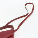 Christian Dior Hand Bag Leather 2way Red Gold Auth BA8209-14