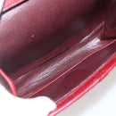 Christian Dior Hand Bag Leather 2way Red Gold Auth BA8209-12