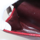 Christian Dior Hand Bag Leather 2way Red Gold Auth BA8209-19