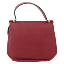 Christian Dior Hand Bag Leather 2way Red Gold Auth BA8209-2
