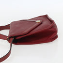 Christian Dior Hand Bag Leather 2way Red Gold Auth BA8209-3