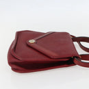 Christian Dior Hand Bag Leather 2way Red Gold Auth BA8209-4