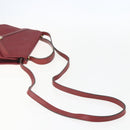 Christian Dior Hand Bag Leather 2way Red Gold Auth BA8209-9