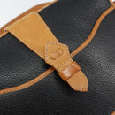 Christian Dior Shoulder Bag Leather Black Gold Auth BA8210-17