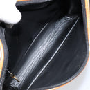 Christian Dior Shoulder Bag Leather Black Gold Auth BA8210-11