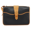 Christian Dior Shoulder Bag Leather Black Gold Auth BA8210-13