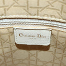 Christian Dior Canage Hand Bag Leather 2way White Gold Auth BA8211V-23