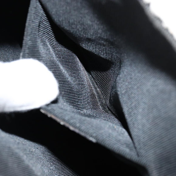 Salvatore Ferragamo Gancini Hand Bag Rattan White Gold Auth BA8212