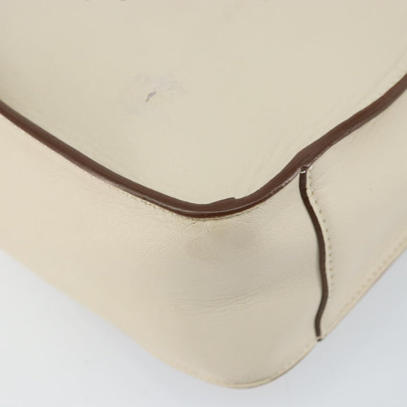 Stella MacCartney Shoulder Bag Leather Beige gold Auth BA8213