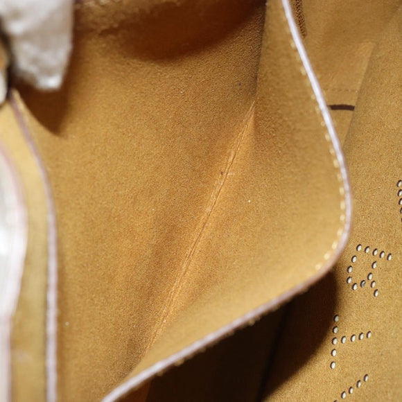 Stella MacCartney Shoulder Bag Leather Beige gold Auth BA8213