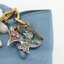 Miu Miu Hand Bag Leather 2way Blue Gold Auth BA8214-16