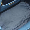 Miu Miu Hand Bag Leather 2way Blue Gold Auth BA8214-19