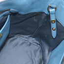 Miu Miu Hand Bag Leather 2way Blue Gold Auth BA8214-20