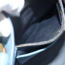 Miu Miu Handtasche Leder 2-Wege Blau Gold Auth BA8214-24