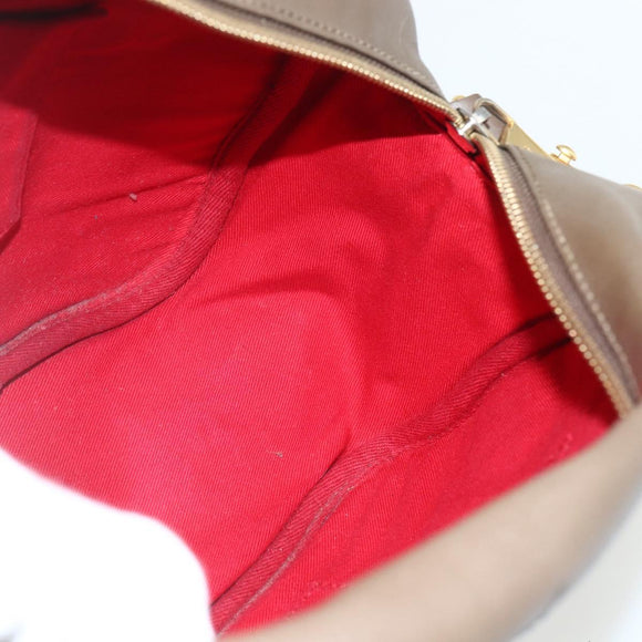 Chloe Eden Shoulder Bag Leather Brown Gold Auth BA8215