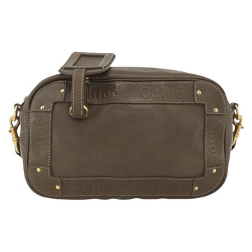 Chloe Eden Shoulder Bag Leather Brown Gold Auth BA8215 - 0