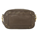 Chloe Eden Shoulder Bag Leather Brown Gold Auth BA8215-3