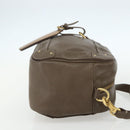 Chloe Eden Shoulder Bag Leather Brown Gold Auth BA8215-4