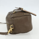 Chloe Eden Shoulder Bag Leather Brown Gold Auth BA8215-5
