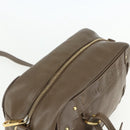 Chloe Eden Shoulder Bag Leather Brown Gold Auth BA8215-6