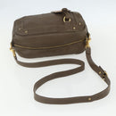 Chloe Eden Shoulder Bag Leather Brown Gold Auth BA8215-7