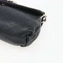 Chloe Lily Shoulder Bag Leather 2way Black Gold Auth BA8216-9