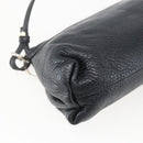 Chloe Lily Shoulder Bag Leather 2way Black Gold Auth BA8216-16