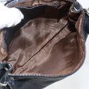 Chloe Lily Shoulder Bag Leather 2way Black Gold Auth BA8216-10