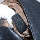 Chloe Lily Shoulder Bag Leather 2way Black Gold Auth BA8216-12