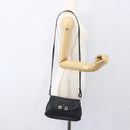 Chloe Lily Shoulder Bag Leather 2way Black Gold Auth BA8216-20