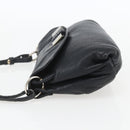 Chloe Lily Shoulder Bag Leather 2way Black Gold Auth BA8216-3