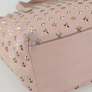 Jimmy Choo Studs Hand Bag Leather 2way Pink Auth BA8217-16