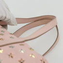 Jimmy Choo Studs Hand Bag Leather 2way Pink Auth BA8217-8
