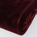 BALLY Shoulder Bag Velor Red Auth BA8218-15