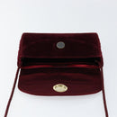 BALLY Shoulder Bag Velor Red Auth BA8218-10