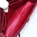 BALLY Shoulder Bag Velor Red Auth BA8218-11