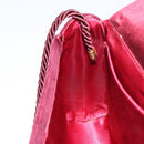 BALLY Shoulder Bag Velor Red Auth BA8218-19